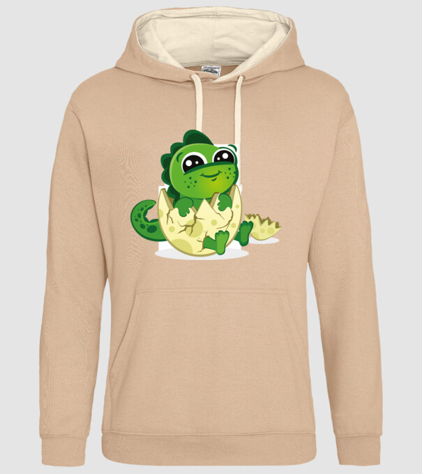 dinozaur drăguț în ou model nisipiu pe tricou