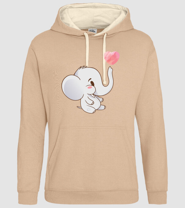 Elefant drăguț model nisipiu pe tricou