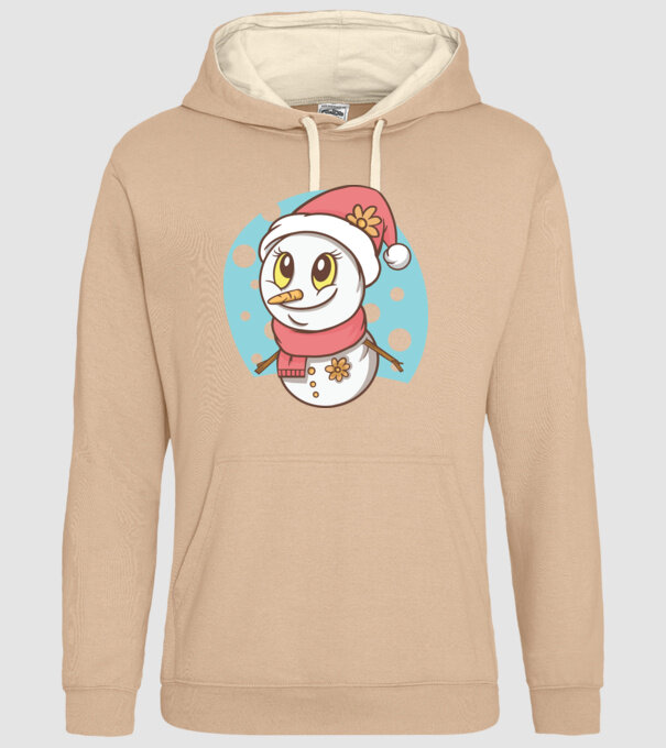 Om de zăpadă drăguț model nisipiu pe tricou