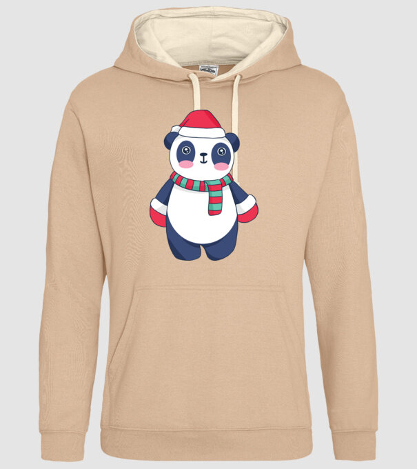 Panda drăguț de Crăciun model nisipiu pe tricou