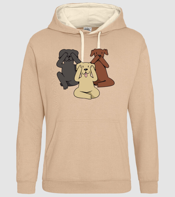 Câini drăguți model nisipiu pe tricou