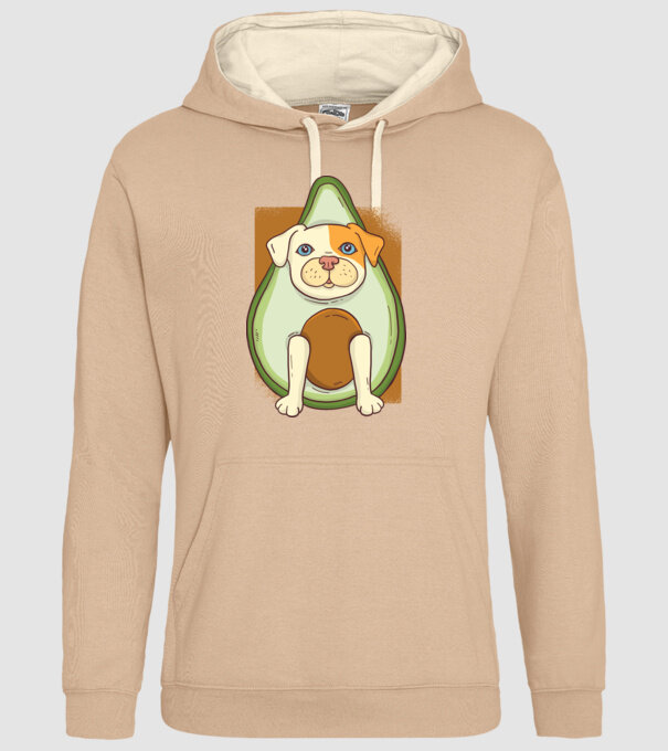 Pitbull Drăguț Avocado model nisipiu pe tricou