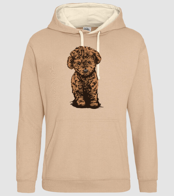 Pudel Drăguț model nisipiu pe tricou