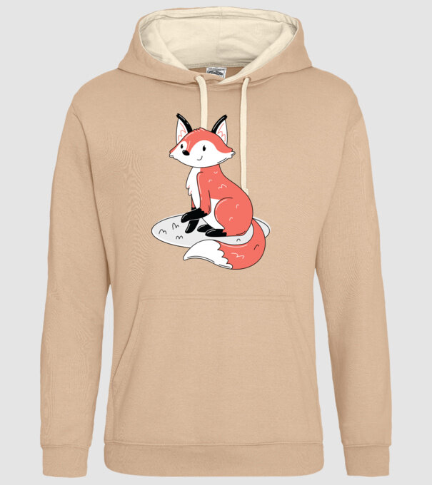 Vulpe drăguță model nisipiu pe tricou