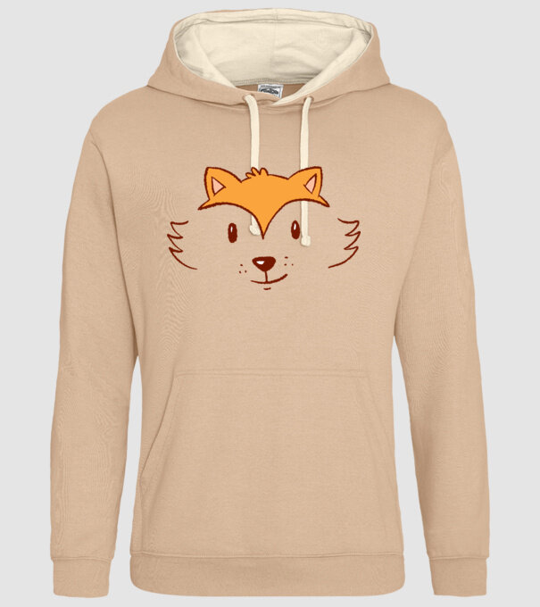 Cap de vulpe drăguț model nisipiu pe tricou