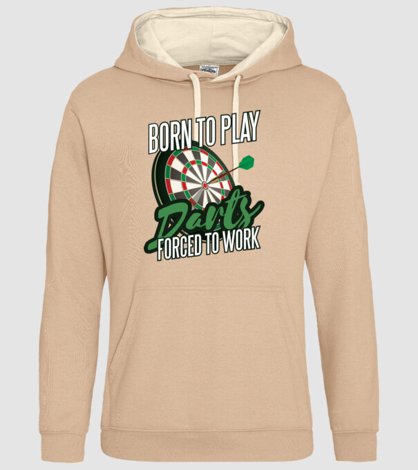 Născut pentru a juca darts, forțat să muncesc model nisipiu pe tricou
