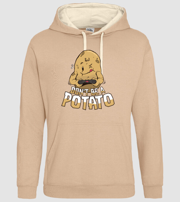 'Don''t be a Potato Gamer' model nisipiu pe tricou