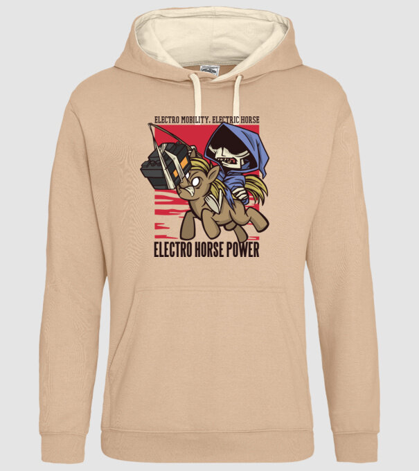 Cai putere electric model nisipiu pe tricou