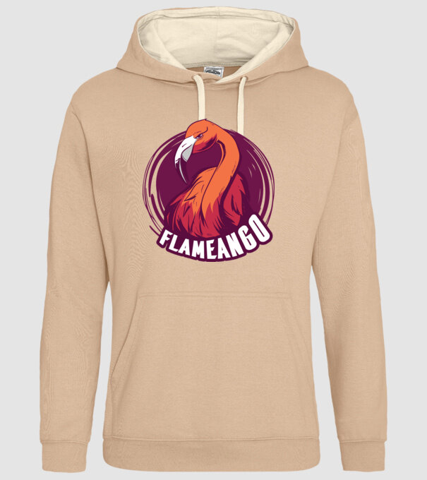 Flamingo model nisipiu pe tricou