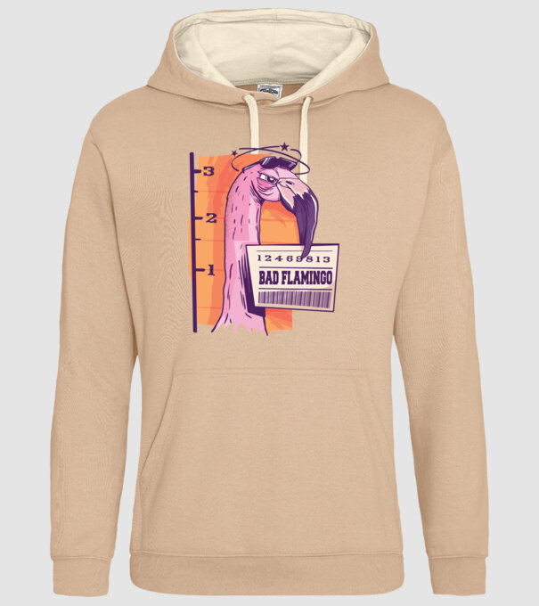Flamingo arestat amuzant model nisipiu pe tricou