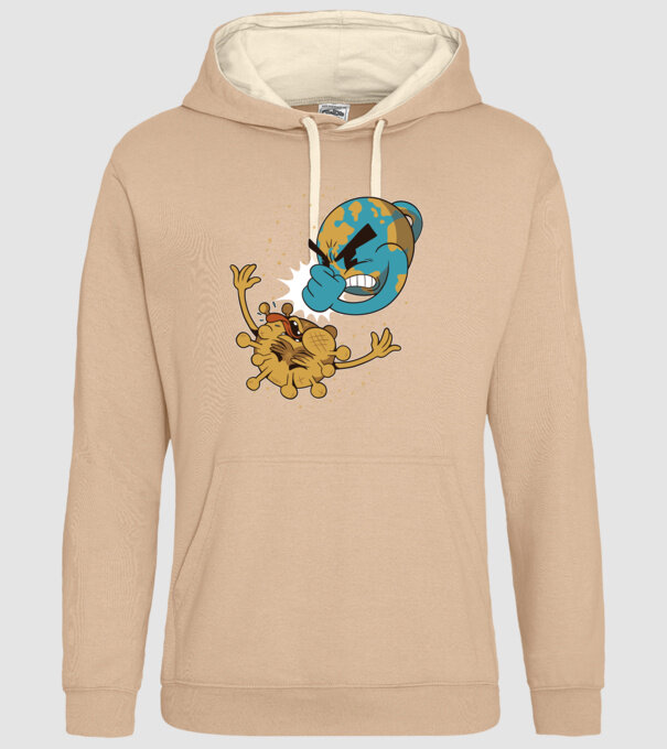 Pământ vs Coronavirus model nisipiu pe tricou