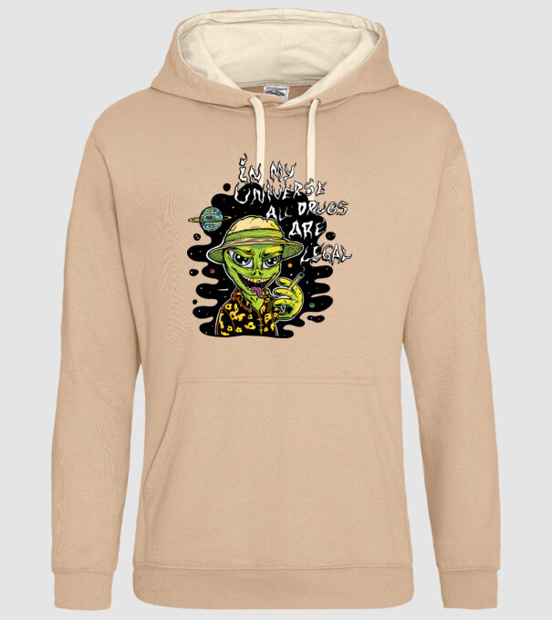 Alien drogat model nisipiu pe tricou