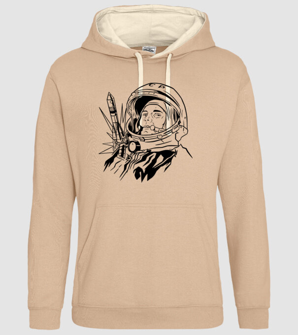 Astronautul Gagarin model nisipiu pe tricou