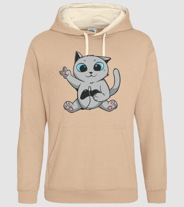 Pisică Gamer model nisipiu pe tricou