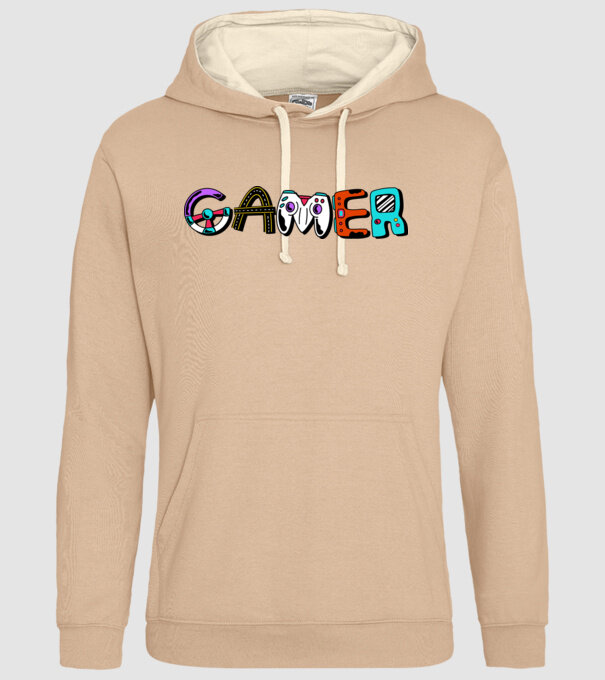 Inscripție Gamer model nisipiu pe tricou