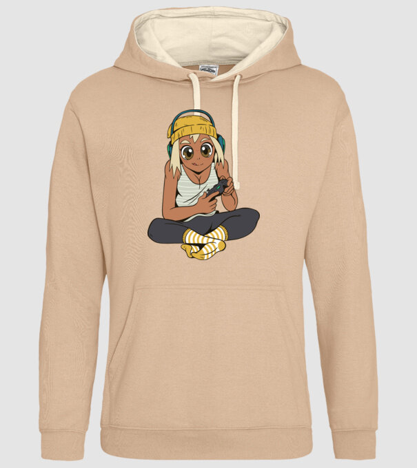 Fată Gamer model nisipiu pe tricou