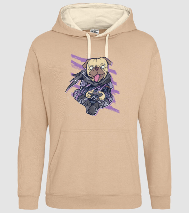 Mops Gamer tricou amuzant cu câine model nisipiu pe tricou