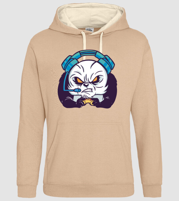Gamer Panda model nisipiu pe tricou