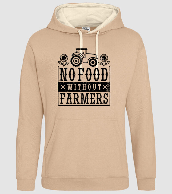 Nu există hrană fără fermieri model nisipiu pe tricou
