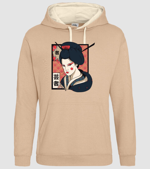 Geisha Japonia model nisipiu pe tricou