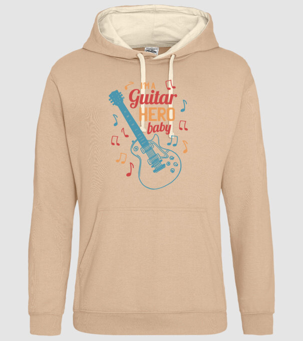 Erou chitarist model nisipiu pe tricou