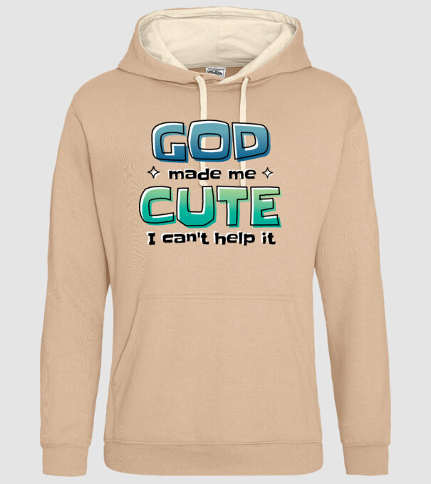 God made me cute model nisipiu pe tricou