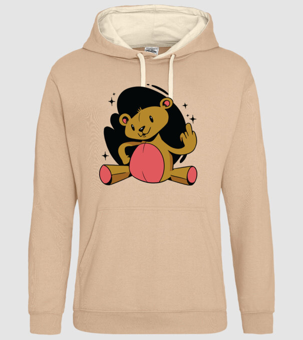 Ursuleț Teddy hain model nisipiu pe tricou