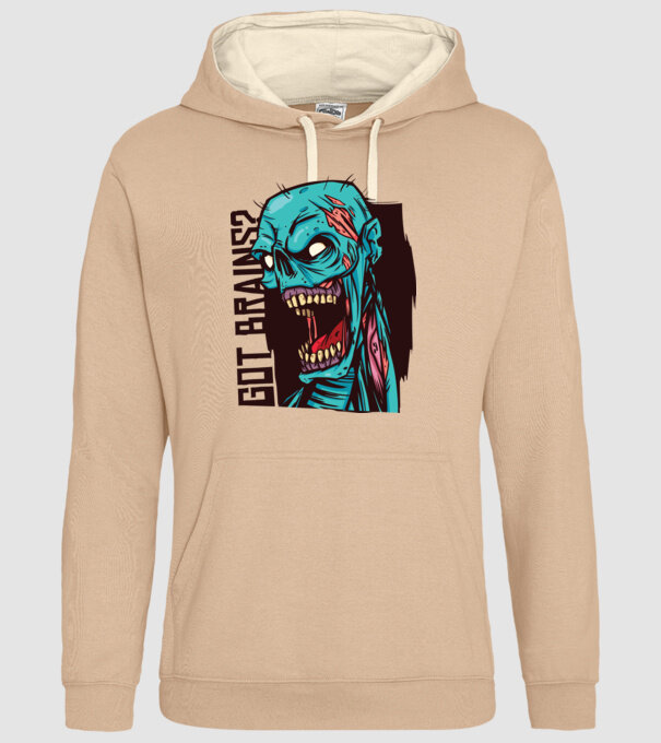 Got Brains? Cap Zombie model nisipiu pe tricou