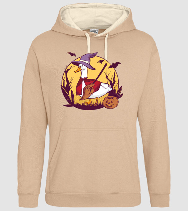 Gâscă Halloween model nisipiu pe tricou