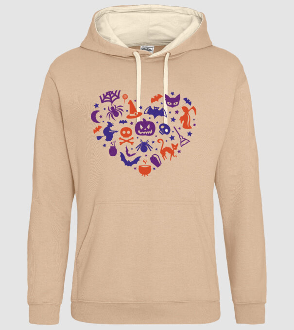 Inimă Halloween model nisipiu pe tricou