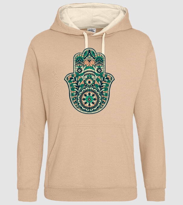 Mână Hamza - Mâna lui Dumnezeu Mandala model nisipiu pe tricou
