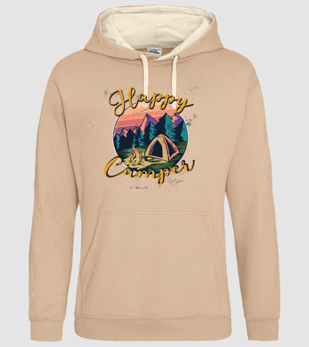 Happy Camper tricou camping model nisipiu pe tricou