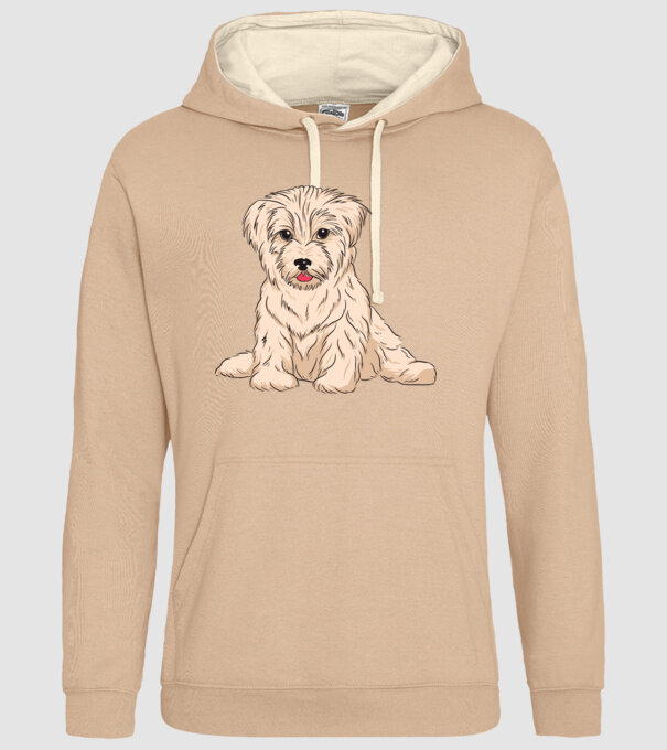 Câine Havanez model nisipiu pe tricou