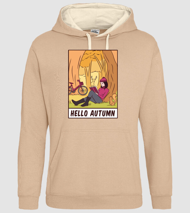Hello Toamnă model nisipiu pe tricou