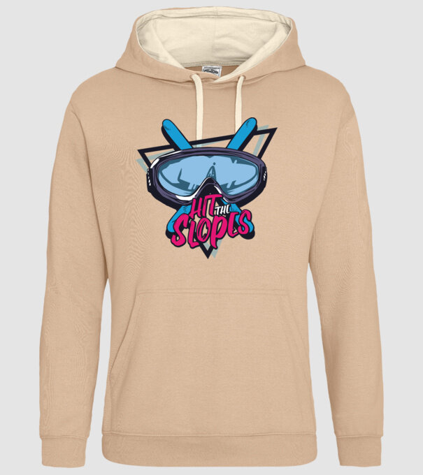 Hit the Slopes - tricou schi model nisipiu pe tricou