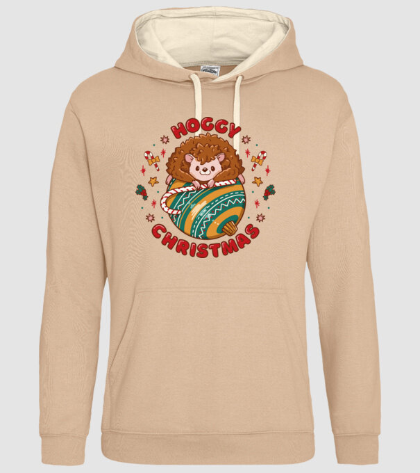 Hoggy Christmas Crăciun cu Arici model nisipiu pe tricou