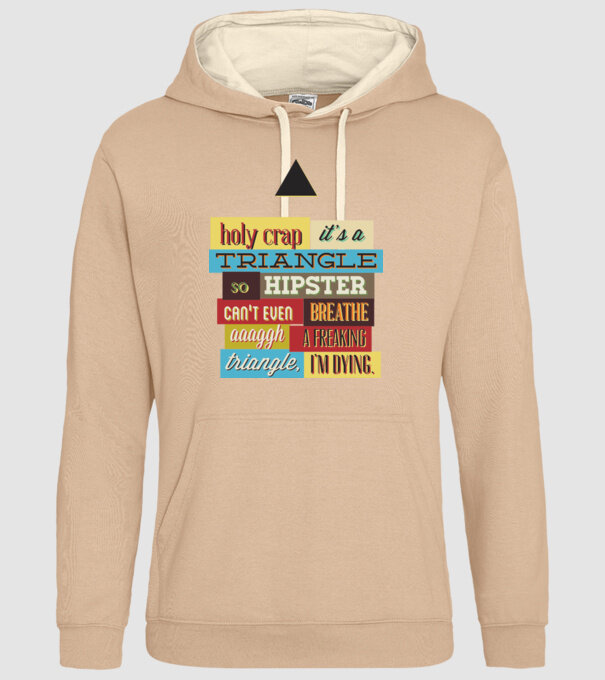 'Holy crap it''s a triangle' model nisipiu pe tricou