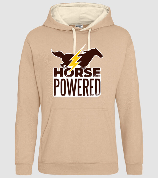 Horse Powered Cal-putere tricou călăreț model nisipiu pe tricou