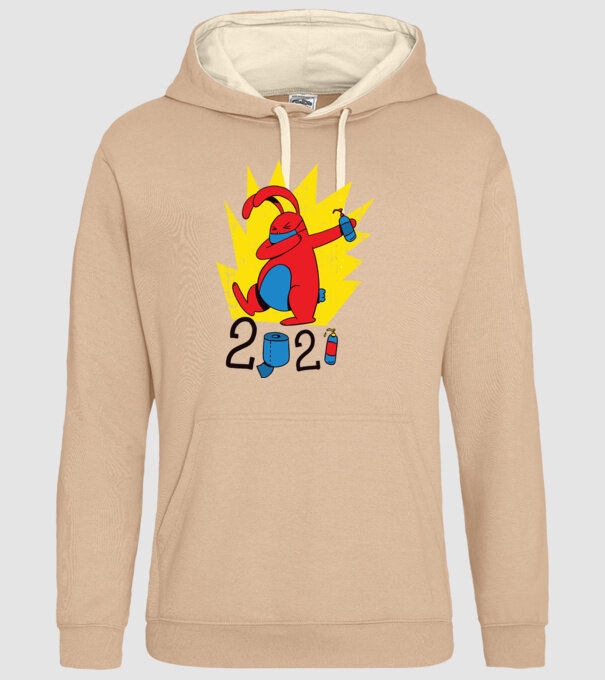 Paște 2021 - Iepuraș cu mască model nisipiu pe tricou