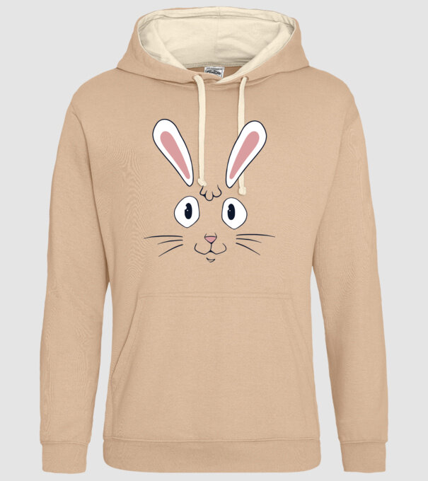 Cap iepuraș de Paște model nisipiu pe tricou