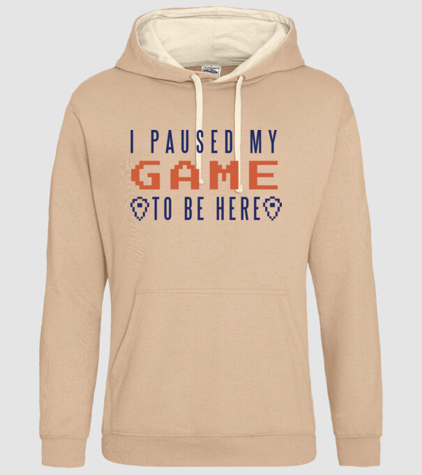 I Paused my game to be here model nisipiu pe tricou