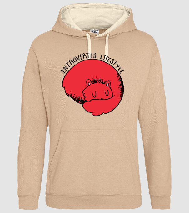 Pisică Introvertită model nisipiu pe tricou