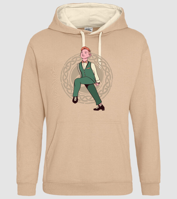 Bărbat Dansator irlandez model nisipiu pe tricou