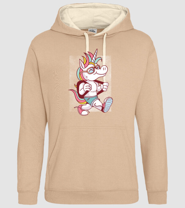 Unicorn școlar model nisipiu pe tricou