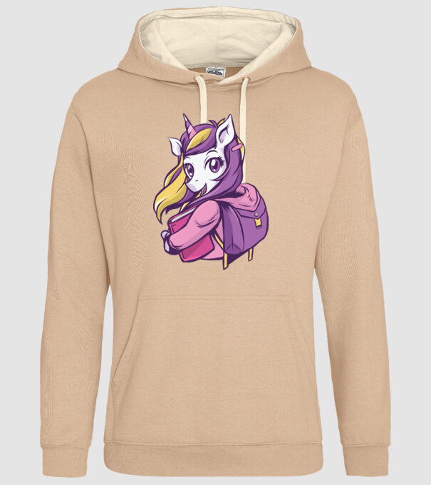 Școlăriță Unicorn model nisipiu pe tricou