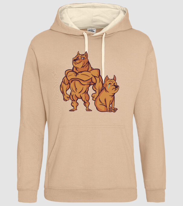 Câine musculos model nisipiu pe tricou