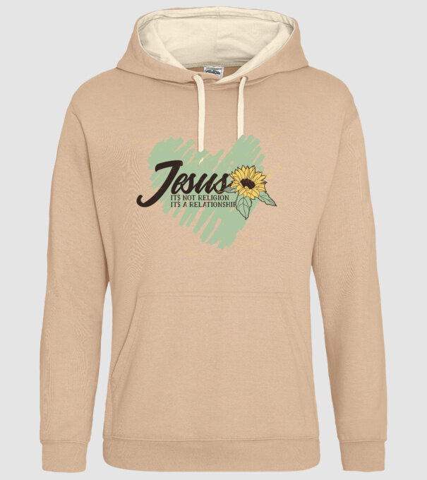 Inima lui Isus - Nu o religie, ci o relație model nisipiu pe tricou