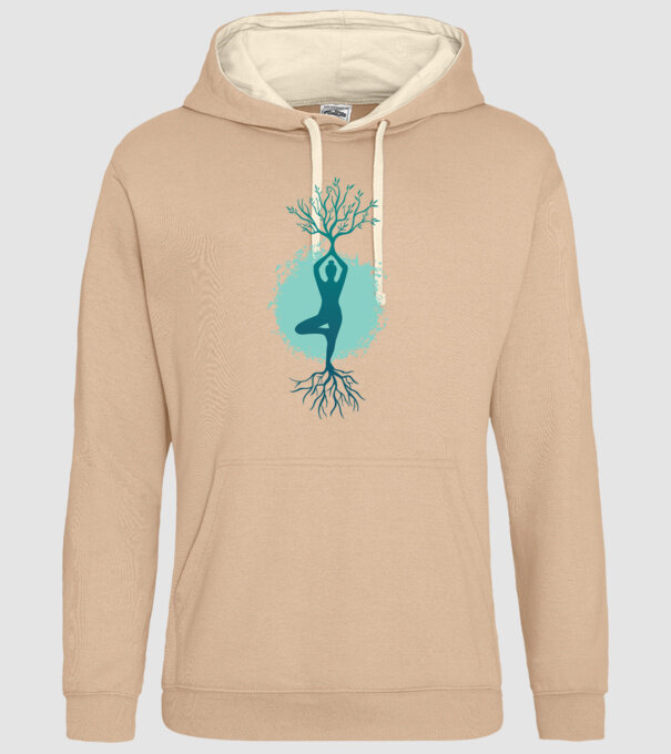 Yoga Natură model nisipiu pe tricou