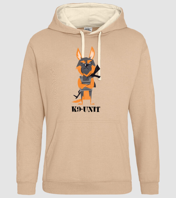 Unitatea K9 - Câine polițist model nisipiu pe tricou