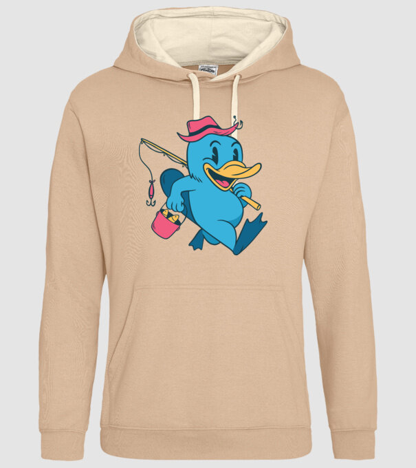 Pescar ornitorinc model nisipiu pe tricou